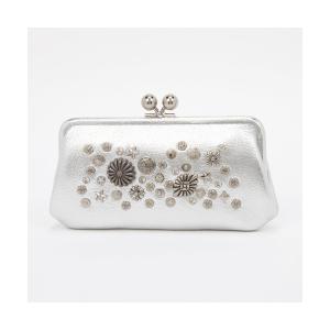 財布 ペルケ perche / マルチスタッズがま口ロングウォレット レディース