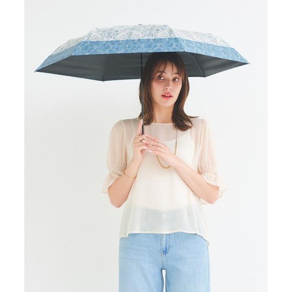 折りたたみ傘 軽量 完全遮光 日傘 折りたたみ傘 uchimizu ウチミズ ダマスク柄 レディース