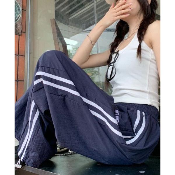 パンツ サイドラインナイロンパンツ レディース