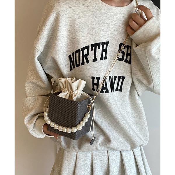 ショルダーバッグ バッグ 「M2SUQARED/エムツースクエア」2WAYパールトリム巾着付きスクエ...