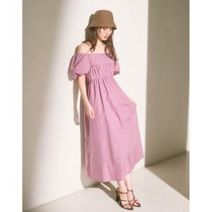 即日発送可 スナイデル Sustainableオフショルギャザーワンピース SNIDEL（スナイデル） ワンピース Sustainableオフショルギャザー