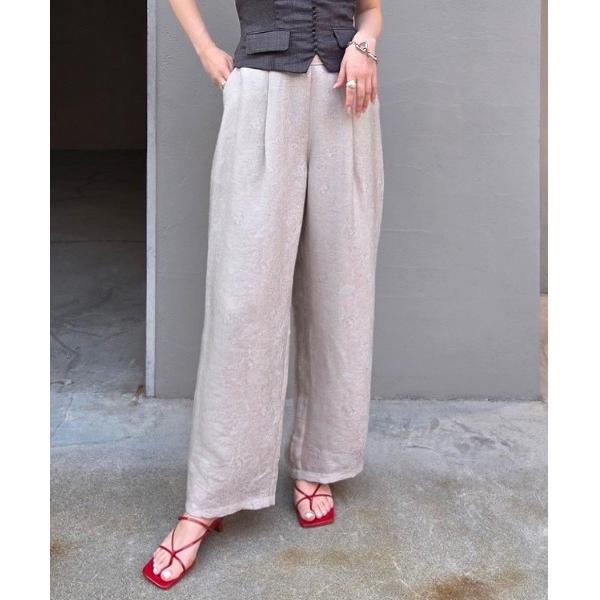 パンツ MEDI LILY JACQUARD STRAIGHT PANTS レディース