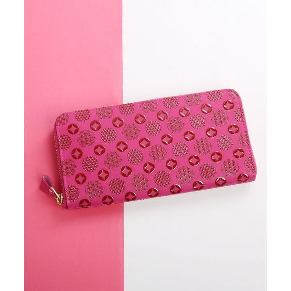 財布 印伝レザー 長財布 日本製 ラウンドファスナー 彩世 レディース メンズ