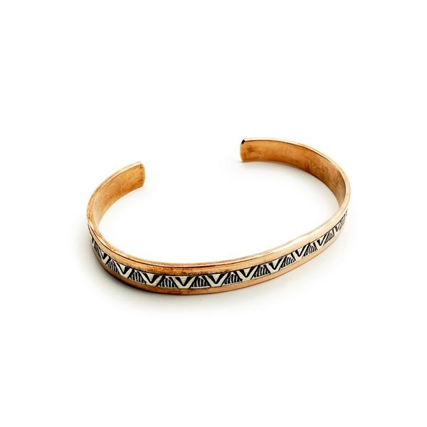 バングル THEATER シアター ”ナバホ”ネイティブデザインシルバー＆コッパーバングル Made...