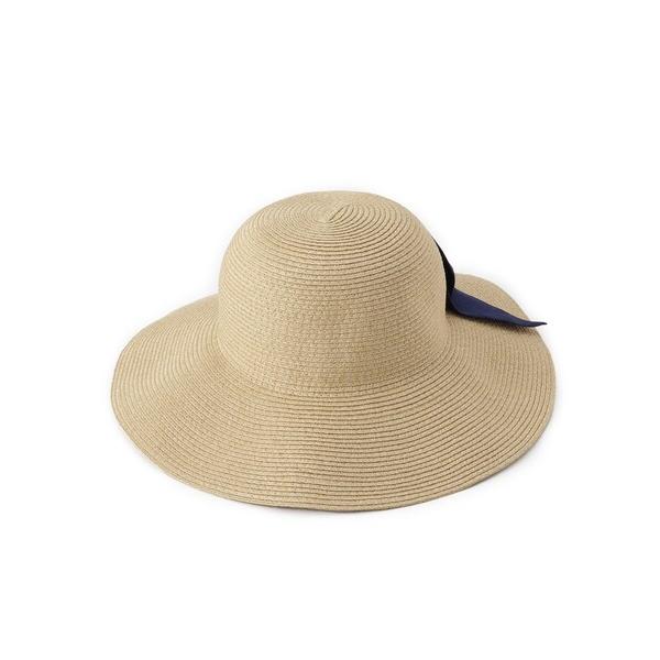 帽子 ハット 「接触冷感／洗濯可」コンパクトウォッシャブルリボンハット レディース