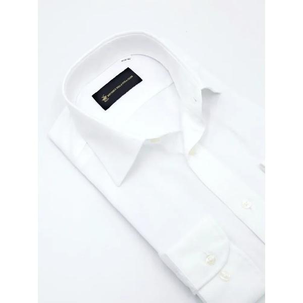 フォーマル シャツ 「形態安定」 セミワイド シャドーストライプ 長袖 ワイシャツビバリーヒルズポロ...