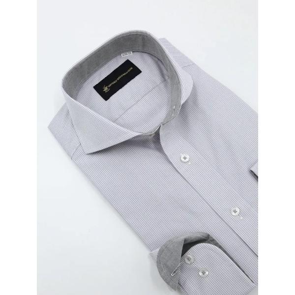 フォーマル シャツ 「形態安定」カッタウェイ チェック 長袖ワイシャツ ビバリーヒルズポロクラブ メ...