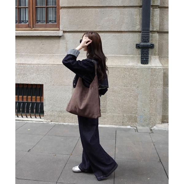 トートバッグ スエードホーボー トートバッグ ポーチSET レディース メンズ