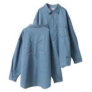 ブラウス シャツ STAR PATCH DENIM SHIRT レディース メンズ