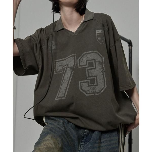 tシャツ 「Alfred Alex」ヴィンテージ ピグメント加工 ナンバリングゲームTシャツ メンズ...