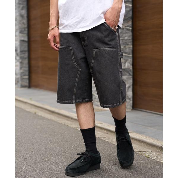 ワイドパンツ ジーンズ 「MAISON CLUB」Double Knee Short Pants /...