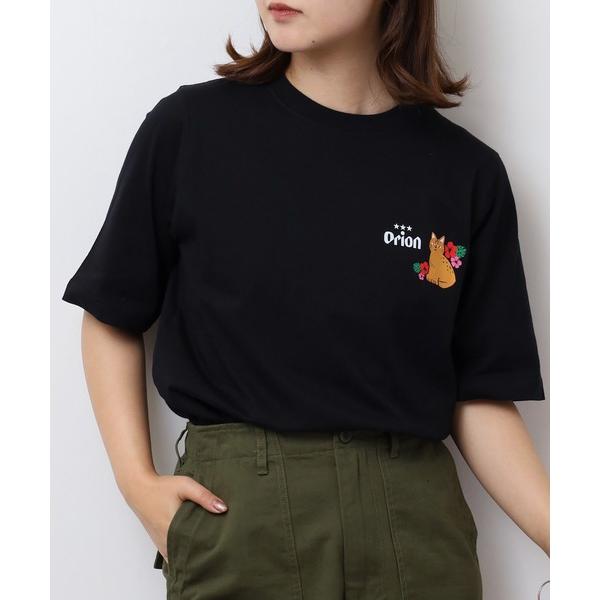 tシャツ オリオン ビール プリント5分袖Tシャツ(M) レディース