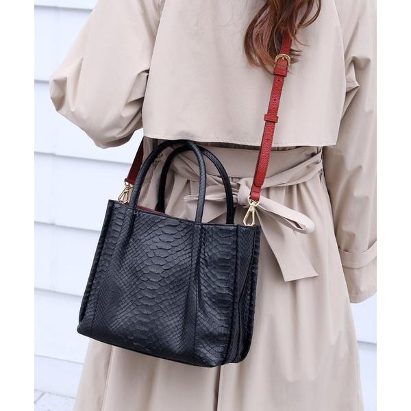 ハンドバッグ ダイヤモンドパイソン 2way ハンドバッグ