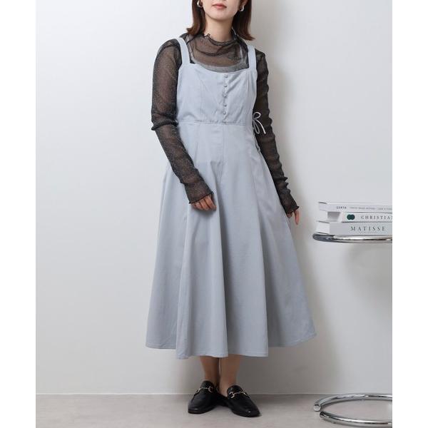 ジャンパースカート nohea　レースアップジャンスカ