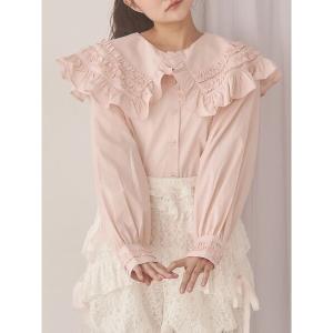 ブラウス シャツ frillfrillカラーブラウス レディース