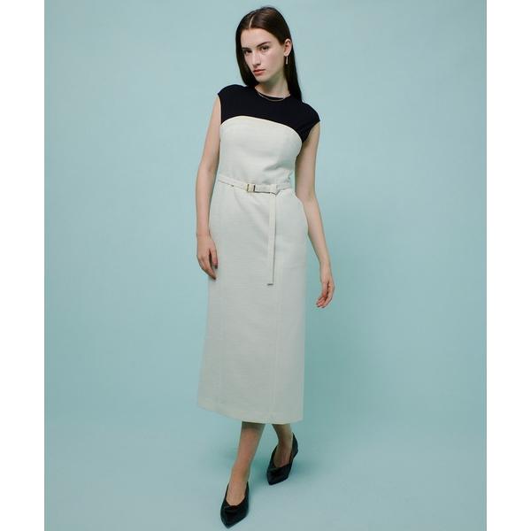 ワンピース コンパクトツイルカットコンビワンピース