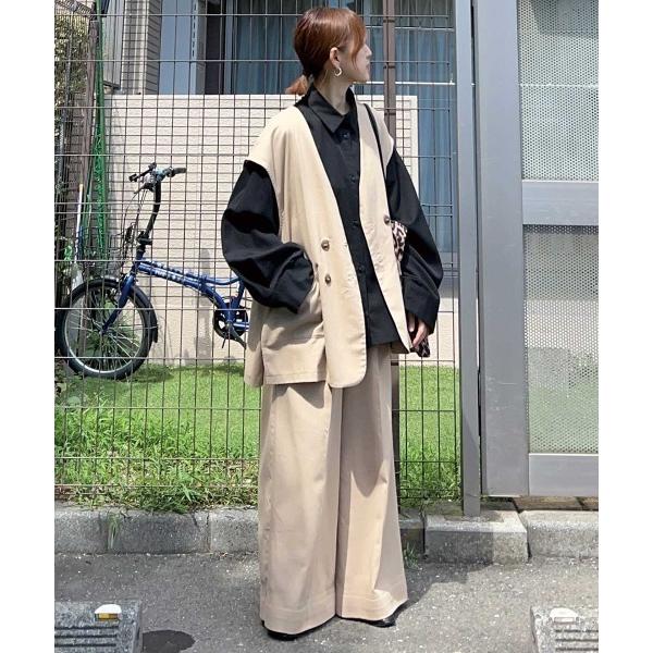 ベスト ジレ 「CORNERS by KR」リネンライクオーバーサイズベスト「セットアップ可能」 レ...