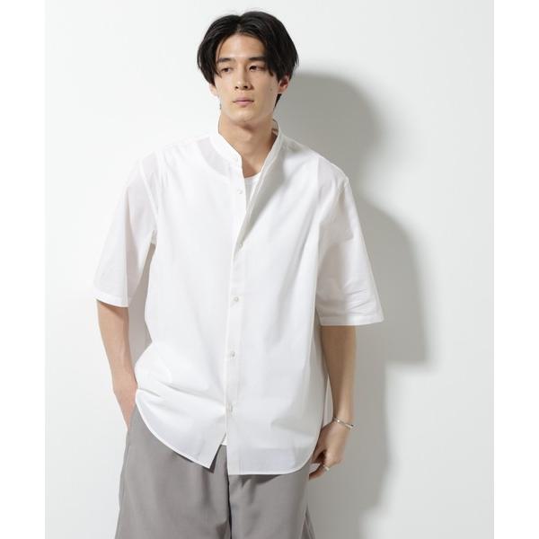 シャツ TEXBRID(R)バンドカラーシャツ 半袖 メンズ