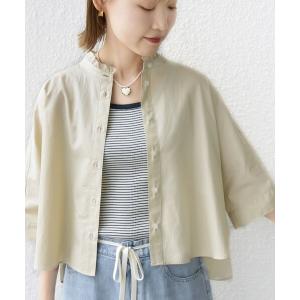 [美品]SHIPS シップス ♪洗える リネン100% ジップギャザーブルゾン SHIPS（シップス） ブルゾン アウター 「手洗い可能」リネン混 シアー