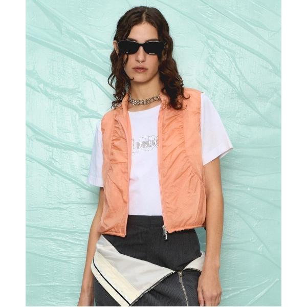 ベスト ジレ Airy Sheer Gathered Vest/エアリーシアーギャザーベスト「MAI...