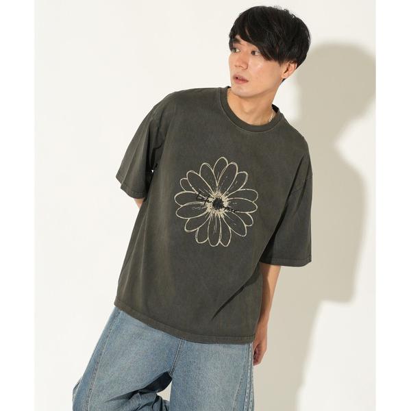 tシャツ ATELANE/OE天竺ピグメント プリント、刺繍TEE メンズ レディース