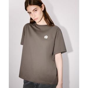 tシャツ 'Boke Flower 2.0' リラックス コットン Tシャツ レディース