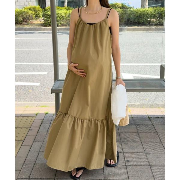 マタニティ リゾートフリルワンピース