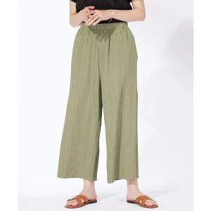 ワイドパンツ パンツ ジャカードストライプ素材ゆったりパンツ レディース｜ZOZOTOWN Yahoo!店
