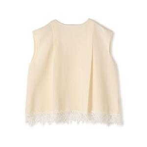 Edition（エディション） ニット セーター パッチワークレース クルー