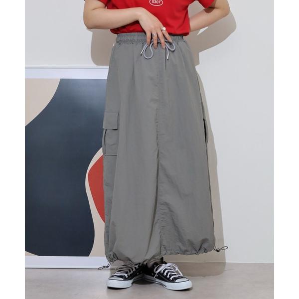 スカート 裾スピンドルカーゴスカート