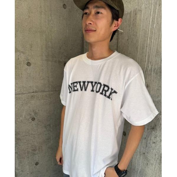 tシャツ 「PLACE NAME」オリジナルデザイン アメカジカレッジロゴプリント半袖Tシャツ メン...