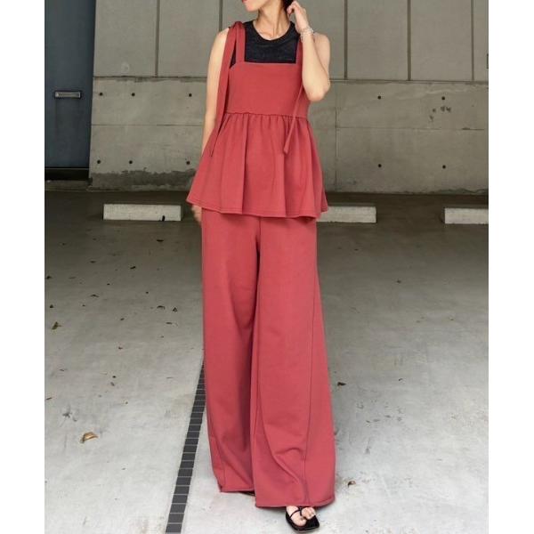 サロペット オーバーオール SWEAT PEPLUM SET ROMPERS レディース