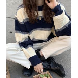 「AMOUR BOX」 長袖ニット LARGE ホワイト レディース