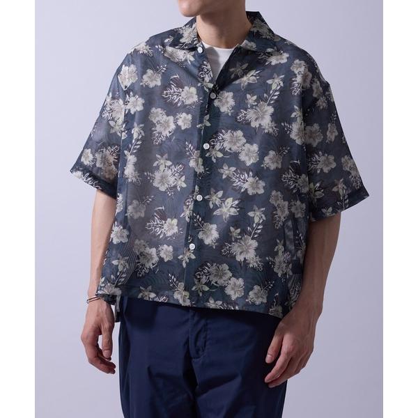 シャツ 「通気性・軽量」j.n.r.d/シアーメッシュパターンシャツ メンズ