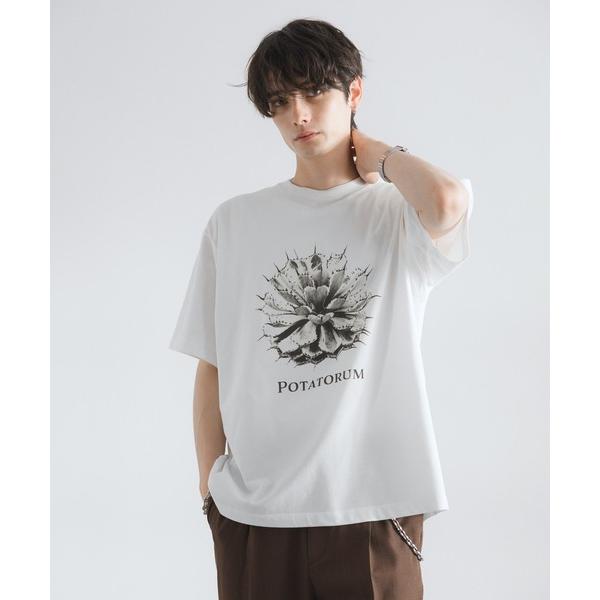 tシャツ ボタニカルフォトプリントTシャツ メンズ