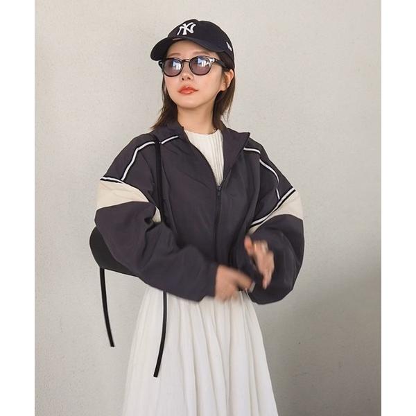ブルゾン ジャンバー track jacket / 配色ライントラックジャケット レディース