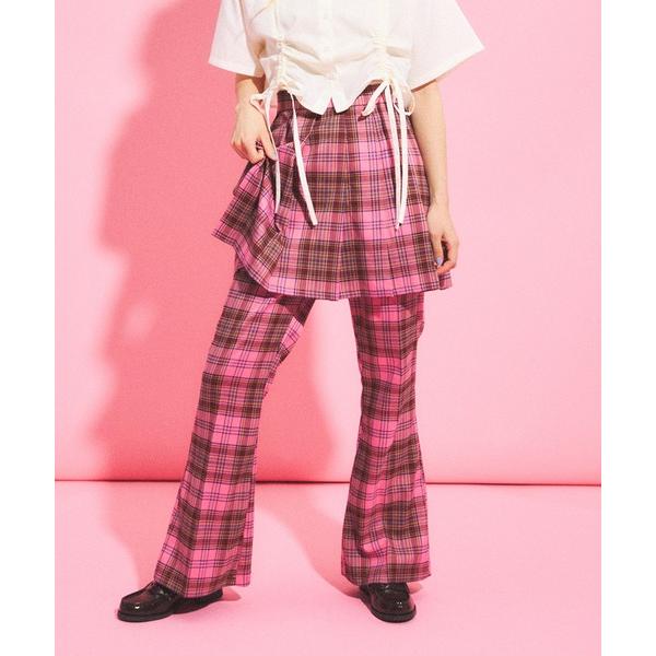 スカート チェックプリーツミニスカート