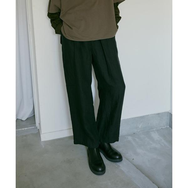 スラックス パンツ R4356 オールドリネンワイドスラックス レディース