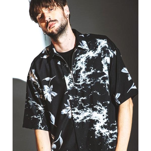 シャツ 「NO ID.」Half Zip Changing Big Shirt / ハーフ ジップ ...