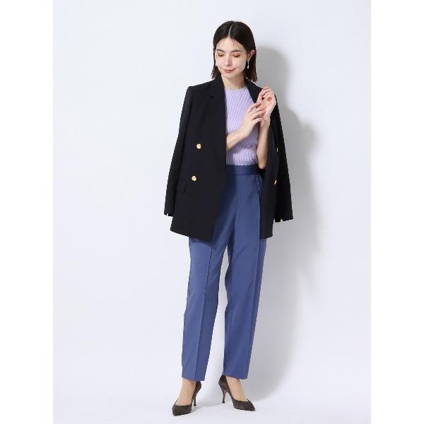 パンツ ココチよ タックテーパードパンツ ウォッシャブル ストレッチ 無地 レディース