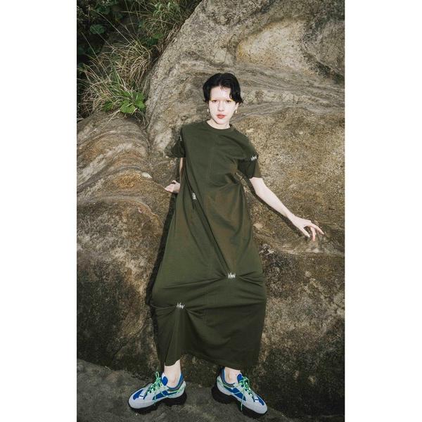 ワンピース IRREGULAR TUCK T- OP