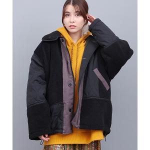 ブルゾン アウター ボア×キルトリバーシブルブルゾン レディース