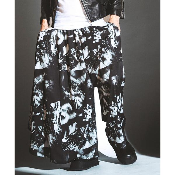 ワイドパンツ スラックス 「NO ID.」Asymmetry Drape Wide Pants / ...