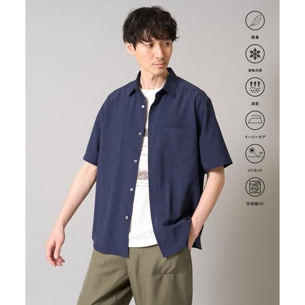 シャツ 「イージーケア/接触冷感」レギュラーカラーシャツ/リライト夏2「吸水速乾/UVカット」 メン...