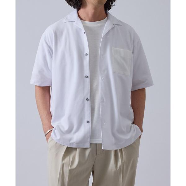 シャツ j.n.r.d/ポップコーンカチオンオープンカラーシャツ メンズ