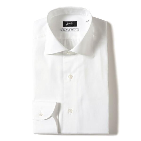 シャツ CARLO RIVA コットン ワイドカラーシャツ メンズ