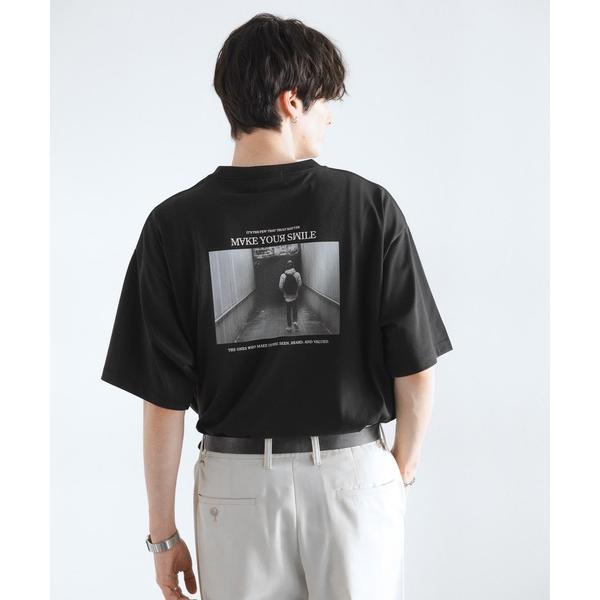 tシャツ 「接触冷感機能付き」「HIGH COOL/ハイクール」モノクロフォトTシャツ メンズ