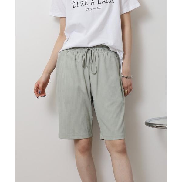 チノパン ストライプジャガード ハーフパンツ メンズ レディース