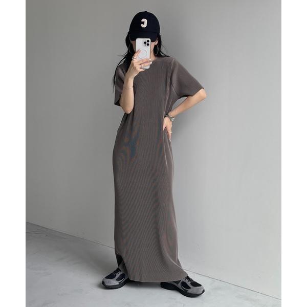 ワンピース daily daily super stretch crew neck pleats o...