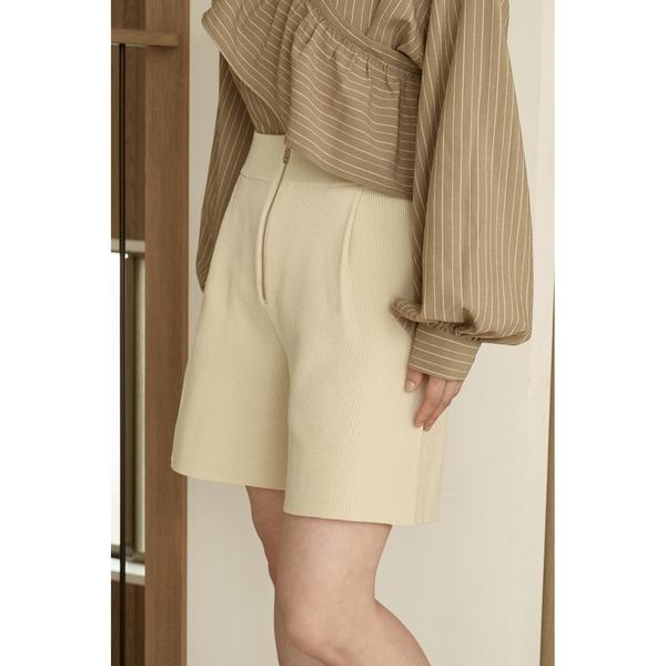 パンツ フロントジップニットショーツ レディース